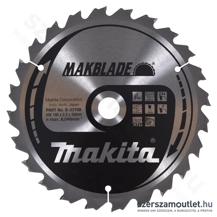 MAKITA Makblade körfűrésztárcsa 190x20mm Z24 (B-32708)