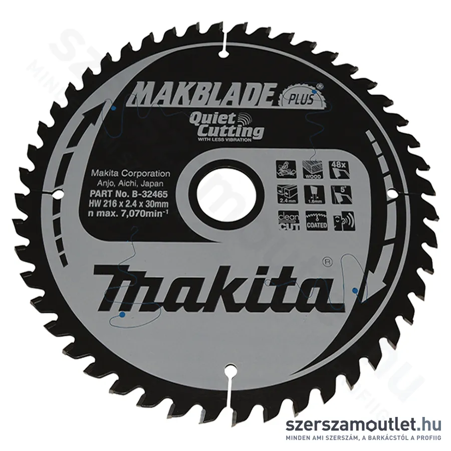 MAKITA MAKBLADE PLUS Körfűrésztárcsa 216x30 Z48 (B-32465)