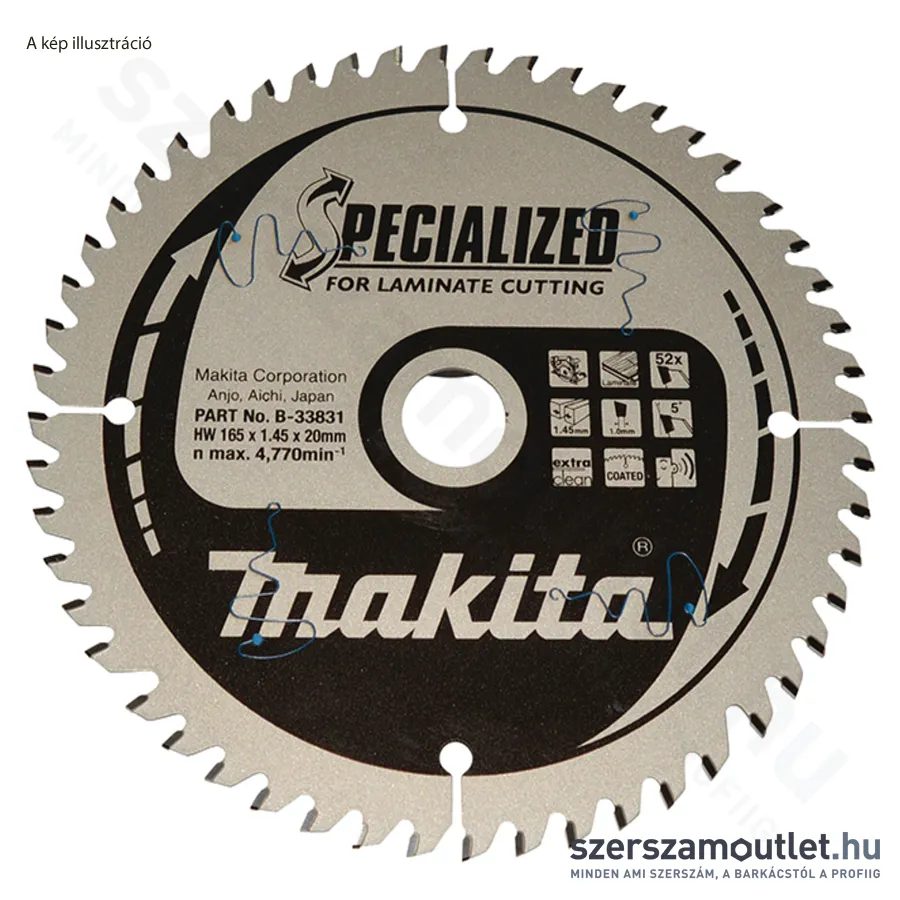 MAKITA SPECIALIZED Laminált Körfűrésztárcsa 250x30mm Z84