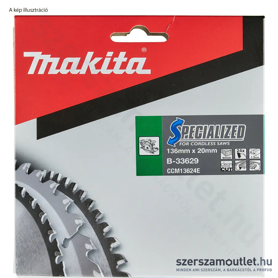 MAKITA SPECIALIZED Körfűrésztárcsa FA 165x20mm Z24