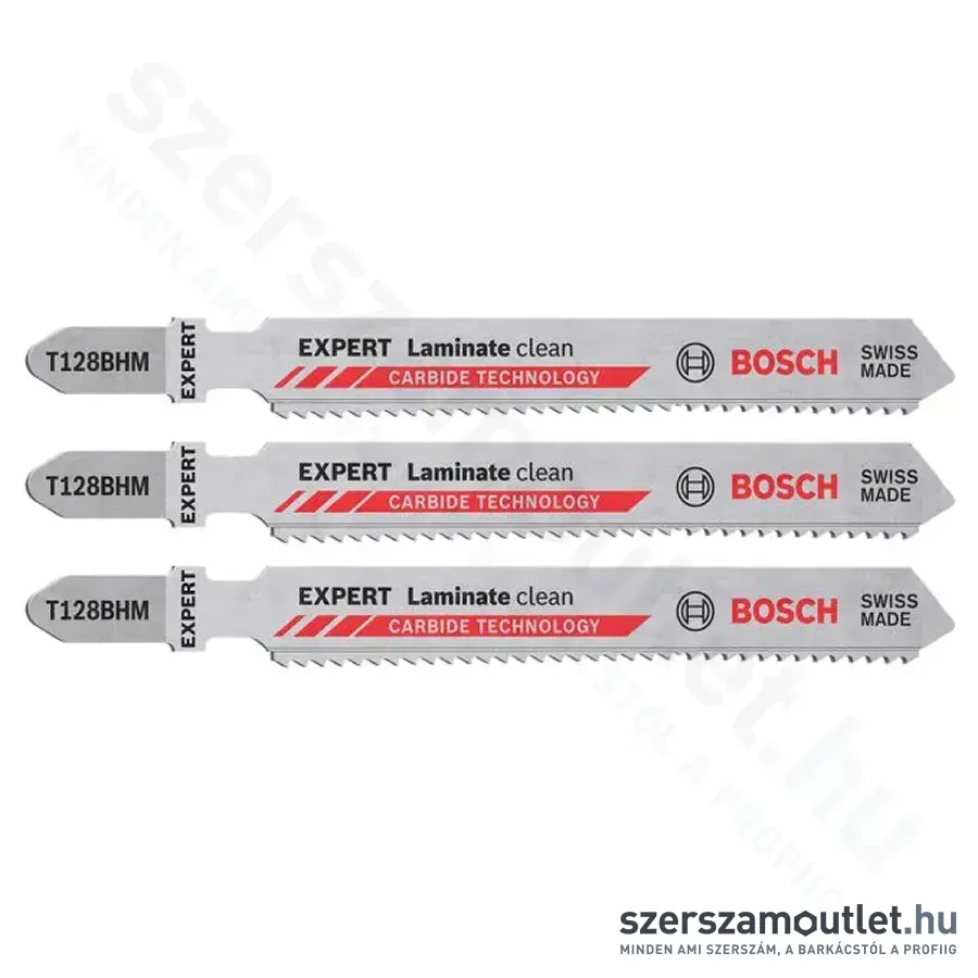 BOSCH EXPERT Laminate Clean T 128 BHM szúrófűrészlapok 92/1,8mm [3db/csomag] (2608900542)