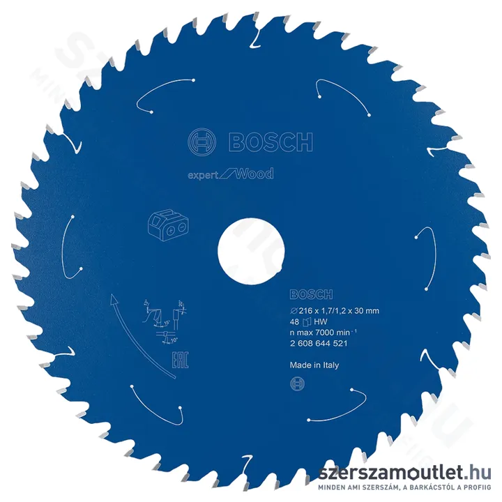 BOSCH EXPERT for Wood körfűrészlap akkumulátoros körfűrészekhez 254x2,1mm T24 (2608644524)