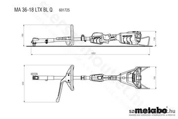 METABO MA 36-18 LTX BL Q Akkus szénkefementes multiszerszám (2x18V) (Akku és töltő nélkül!)