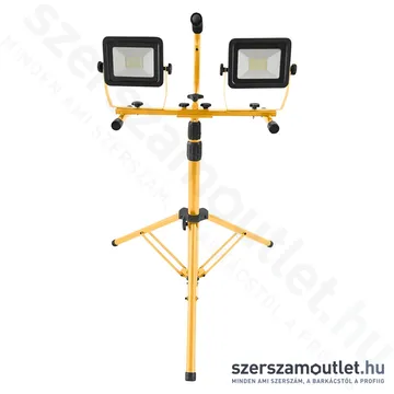 EXTOL Hordozható LED lámpa teleszkópos állvánnyal IP65 (2x30W/2x2700Lm)