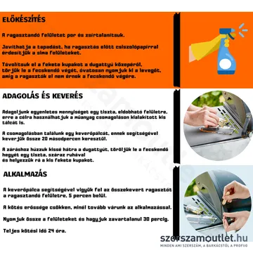 GORILLA EPOXY Gyanta kétkomponensű ragasztó 25ml (6044000)