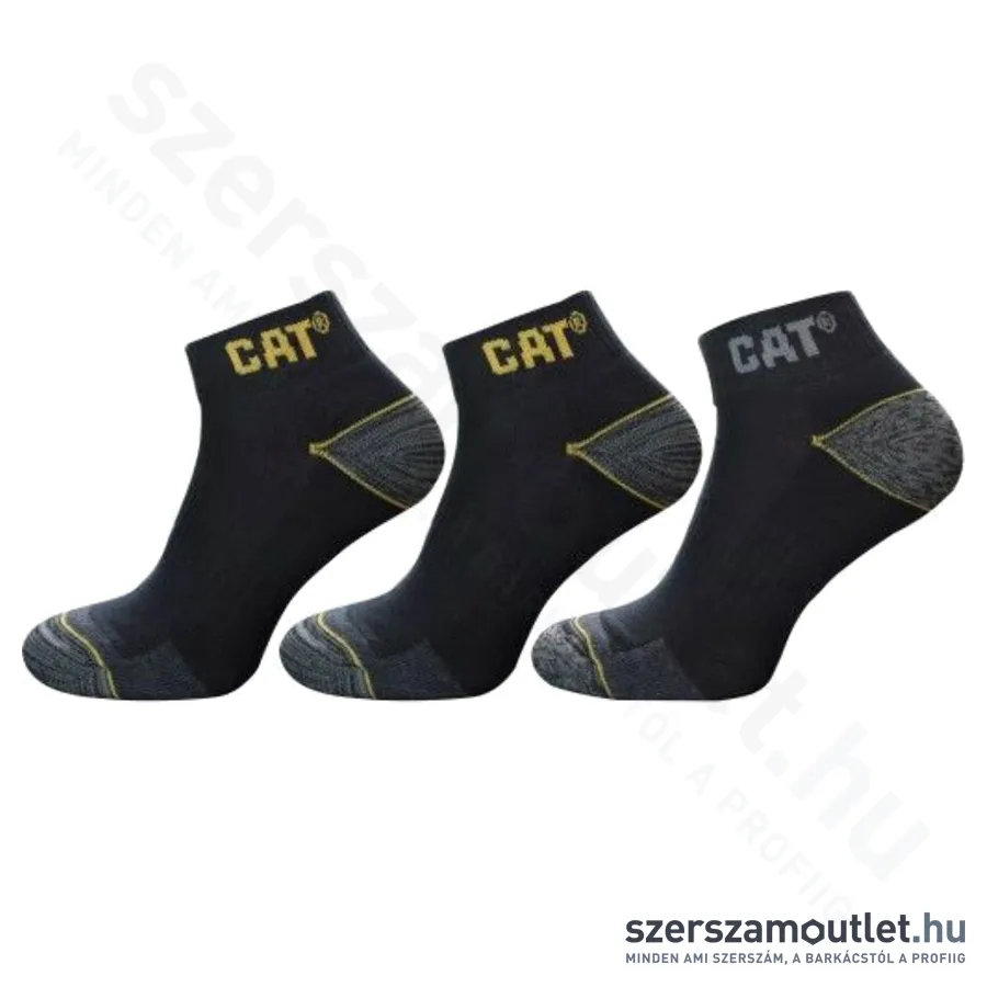 CATERPILLAR ZCM0508 Rövid munkazokni 39-42-es (Fekete) (3pár/csomag) (CAT-00161)