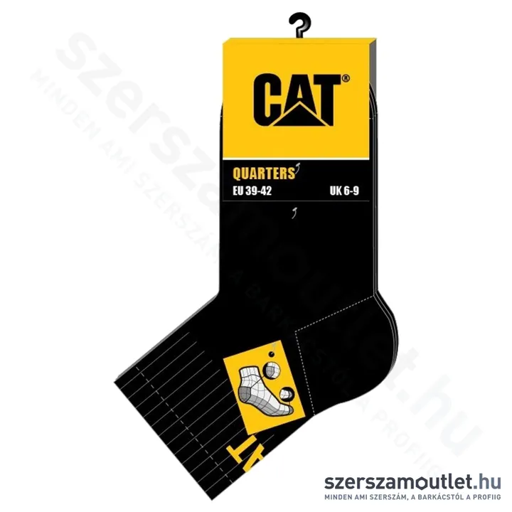 CATERPILLAR AV781A Munkazokni 39-42 (Fekete) (3pár/csomag) (CAT-00261)