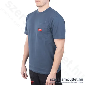MILWAUKEE WT SS BLU XXL Rövid ujjú zsebes póló KÉK (XXL)