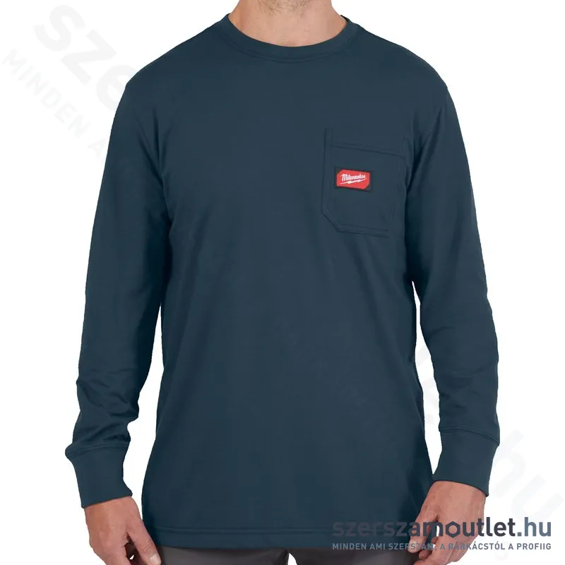 MILWAUKEE WT LS BLU XXL Hosszú ujjú zsebes póló KÉK (XXL)