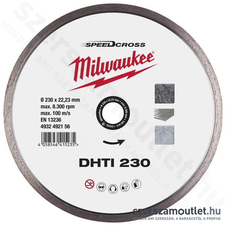 MILWAUKEE SPEEDCROSS DHTI 230 Gyémánt vágótárcsa 230mm (4932492156)