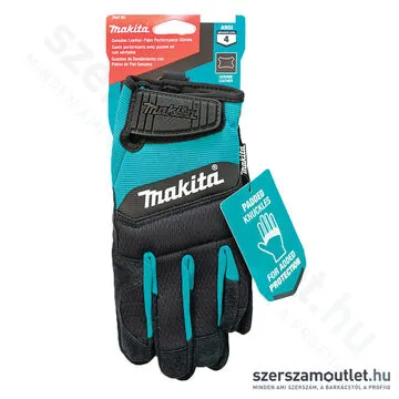 MAKITA munkakesztyű 100% eredeti bőr tenyér kialakítással L (P-84604)
