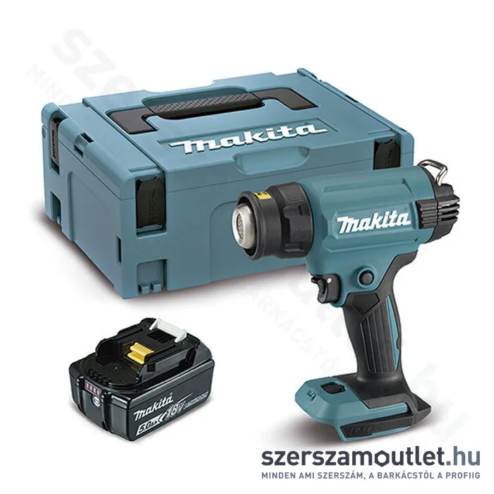 MAKITA DHG181RT1J Akkus hőlégfúvó (18V/150-550°C) (1x5,0Ah/18V)