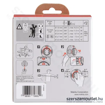 MAKITA Damilfej félautomata T/G, 2,7mmx4m, M10x1,25LH (1911Y2-9)