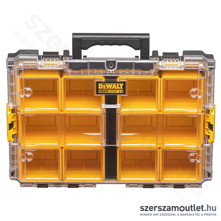 DEWALT TOUGHSYSTEM 2.0 Tároló átlátszó fedelű szortimenter 550x127x370mm (DWST83394-1)