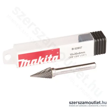 MAKITA Hegyes kúpos hengeres csiszolófej keresztfogazással 10x20x6mm (B-52847)