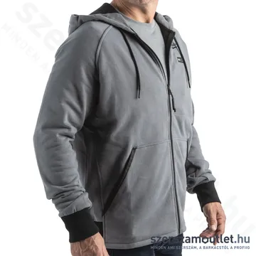 MILWAUKEE M12 HHGREY4-0 (XXL) Akkus fűthető kapucnis pulóver SZÜRKE (XXL) (12V) (Akku /töltő nélkül)
