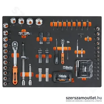 BETA BW C04BOX-A VU Worker Szerszámkocsi 6 fiókos, szerszámkészlettel 196db-os (024006201)