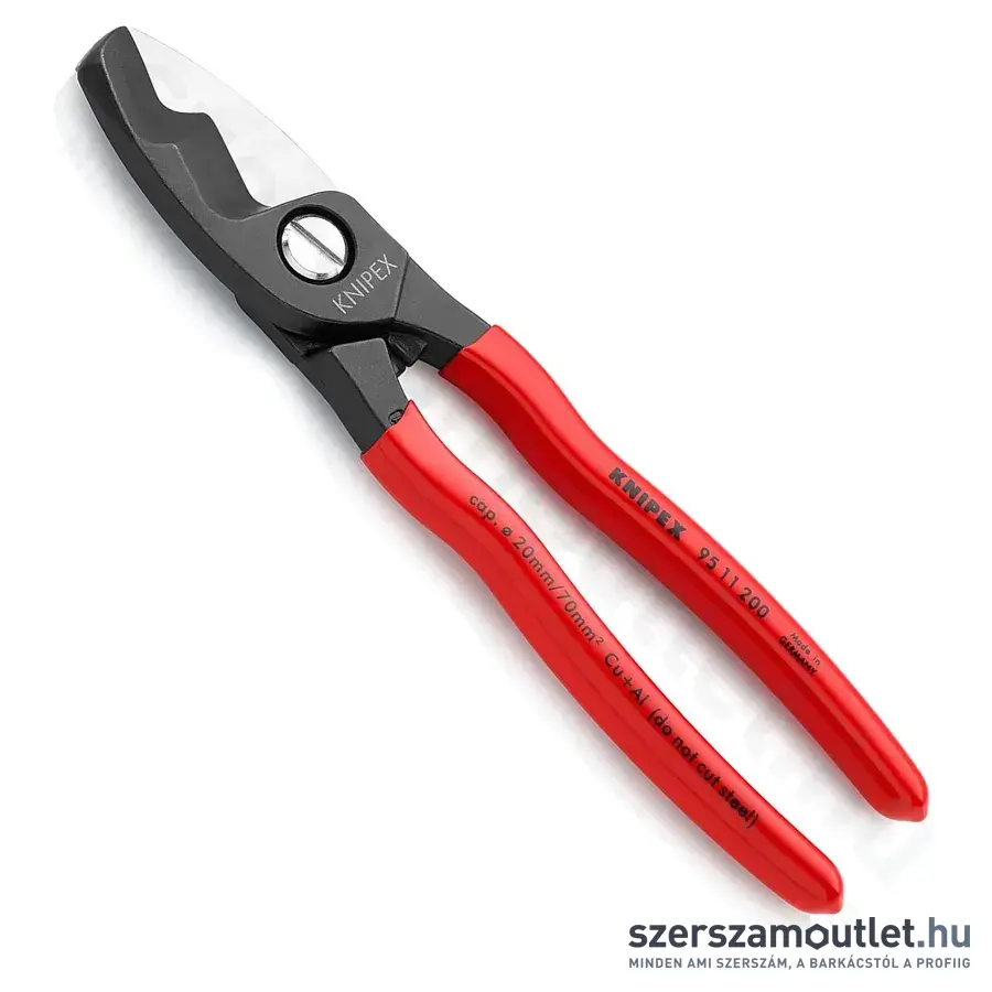KNIPEX Kábelolló kettős vágóéllel 200mm (95 11 200)