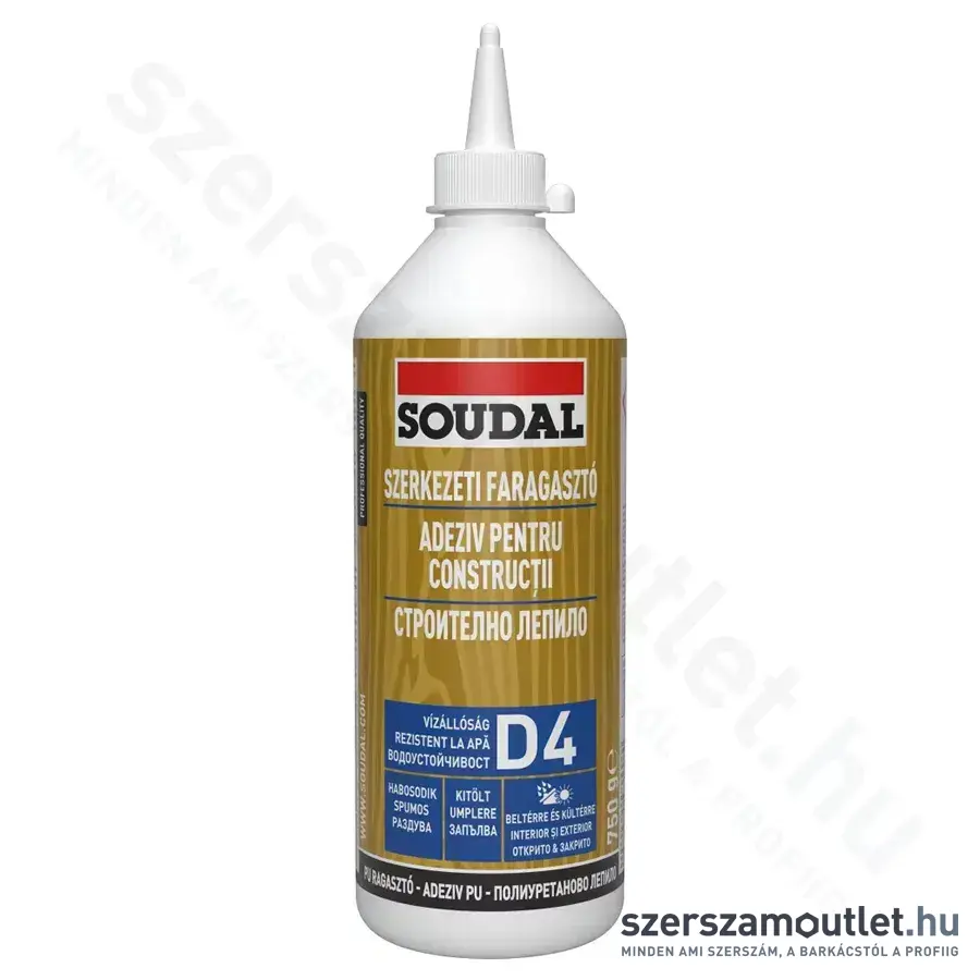SOUDAL 66A Poliuretán faragasztó D4 750g (124662)