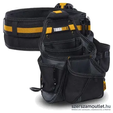 TOUGHBUILT TB-H4S5-01 Kitolható pengés kés 16,5cm (+5db penge) + CT-111 3 részes övtáska készlet