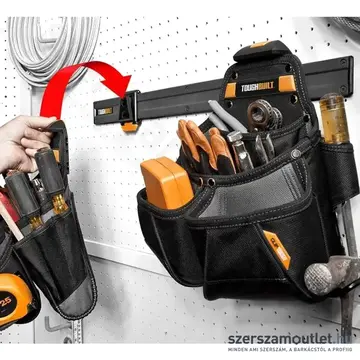 TOUGHBUILT CT-111 Övtáska készlet + TB-53 Fali tartó + TB-H4S5-01 Kitolható pengés kés (+5db penge)