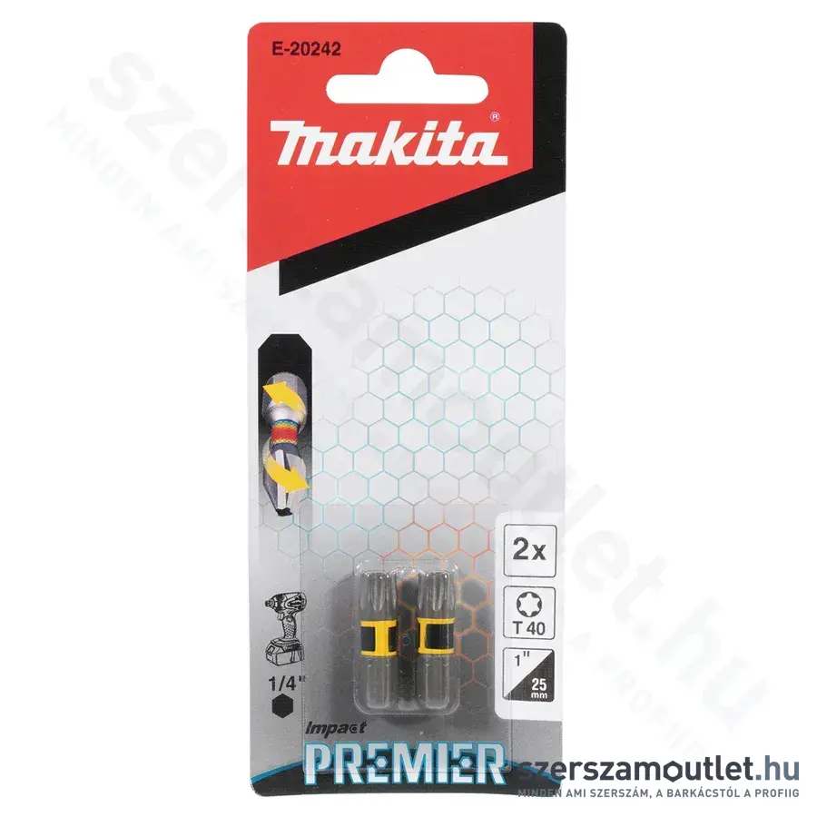 MAKITA impact PREMIER torziós csavarbehajtó bit T40-25mm (E-20242)