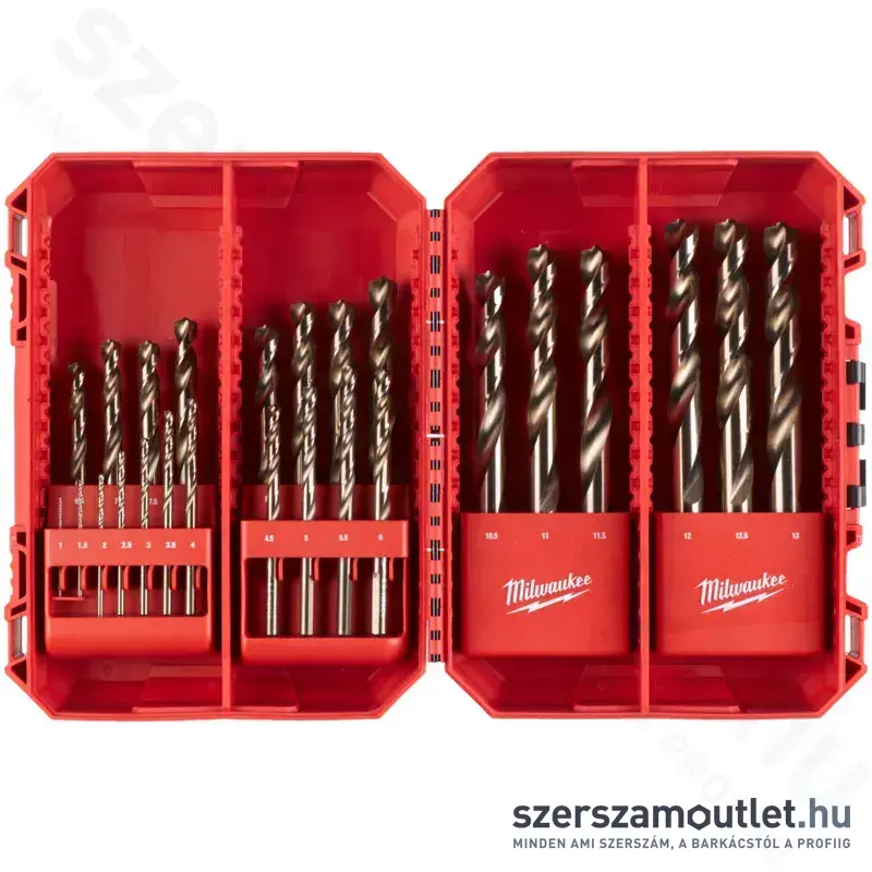 MILWAUKEE RED COBALT HSS-G CO Fémfúró készlet 25 részes (1-13mm)