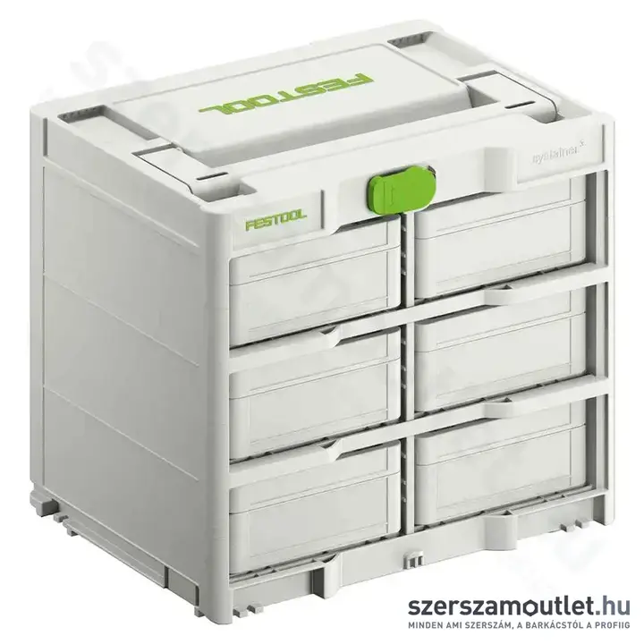 FESTOOL SYS3-RK/6 M 337-Set Systainer³ állvány (6 × SYS3 S 76 Systainer³ tárolóval)