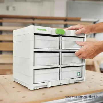 FESTOOL SYS3-RK/6 M 337-Set Systainer³ állvány (6 × SYS3 S 76 Systainer³ tárolóval)