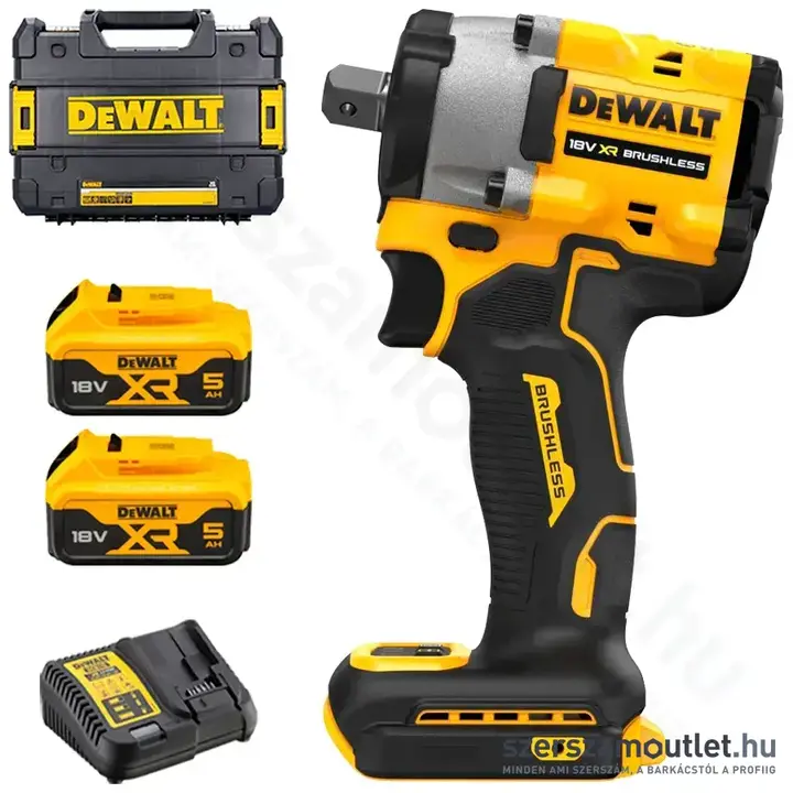 DEWALT DCF922P2T-QW Akkus szénkefementes ütvecsavarozó (406Nm) (2x5,0Ah/18V)