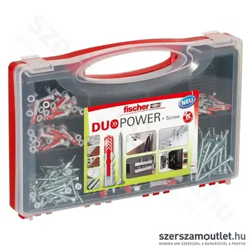 FISCHER Red-Box DUOPOWER Műanyag dübel + csavar készlet [280db/doboz] (536091)