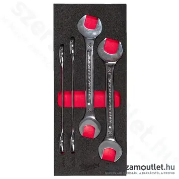 MILWAUKEE Villáskulcs készlet habbetétben 4 részes (24-32mm) (4932493630)
