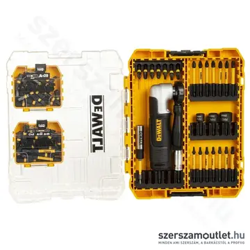 DEWALT EXTREME Bitkészlet + FLEXTORQ sarokcsavarozó adapter + markolat (80 részes) (DT70775-QZ)