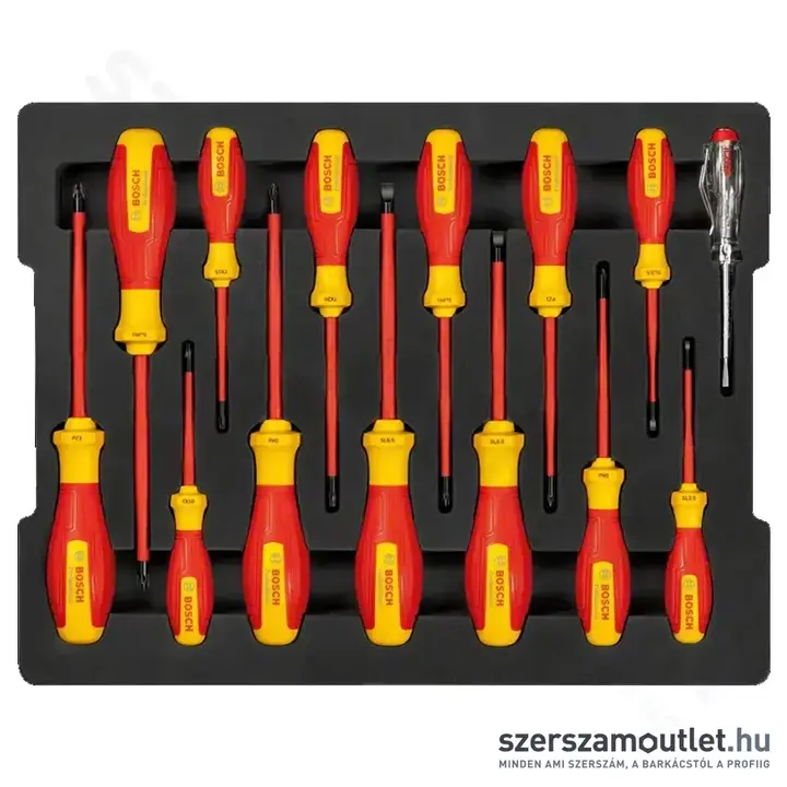 BOSCH Professional VDE Vegyes csavarhúzó készlet SL/PH/PZ/SL-PZ/TX 14db-os (1600A02NF9)