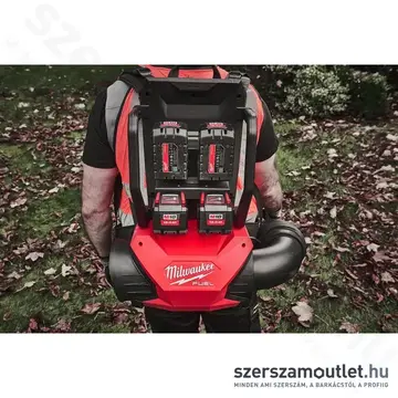 MILWAUKEE M18 F2BPB-0 Dupla akkumulátoros háti lombfúvó (18V) (Akku és töltő nélkül!)