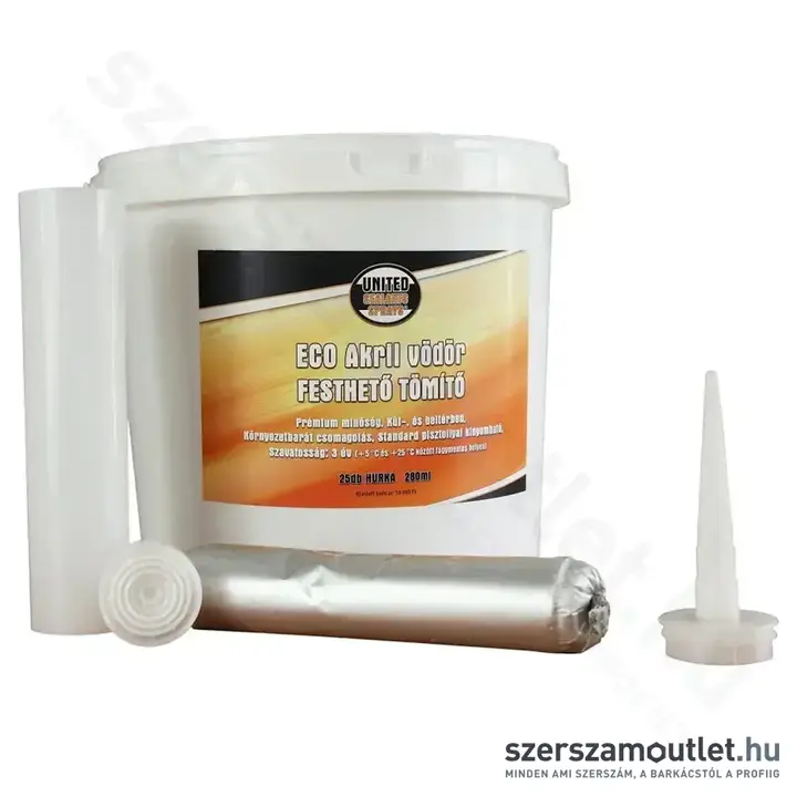UNITED SEALANTS ECO Akril vödör + festhető tömítő (25db/vödör) (US20120)