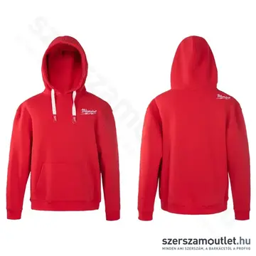 MILWAUKEE márkajelzésű Kapucnis pulóver 3XL-es (Piros)