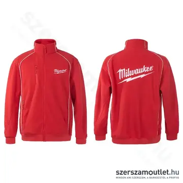 MILWAUKEE márkajelzésű Cipzáras polár pulóver M-es (Piros)