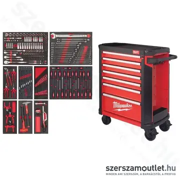 MILWAUKEE TOOLGUARD Guruló szerszámoskocsi 7 fiókos, szerszámokkal (4932498185)