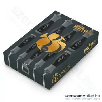 WIHA SoftFinish 85 éves születésnapi csavarhúzó készlet SL/PH/TX/Sörnyitó 9r. (LIMITÁLT) (No.46544)