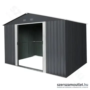 RIWALL PRO RMSA 6X8 Antracit fém kerti tároló nyeregtetővel 2,4x1,7m (SD-X0608-H170C-A)
