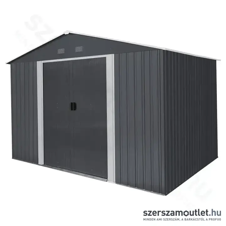 RIWALL PRO RMSA 6X8 Antracit fém kerti tároló nyeregtetővel 2,4x1,7m (SD-X0608-H170C-A)