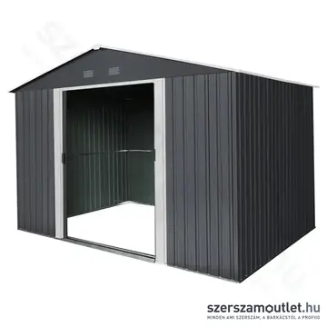 RIWALL PRO RMSA 8X10 Antracit fém kerti tároló nyeregtetővel 3x2,4m (SD-X0810-H170C-A)