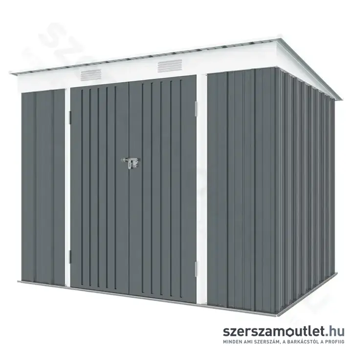 RIWALL RMSP 6X8 Antracit fém kerti tároló lapostetővel 2,4x1,8m (SM-F68K-H158-A)