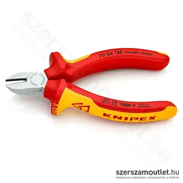 KNIPEX Oldalcsipőfogó 125mm (70 06 125)
