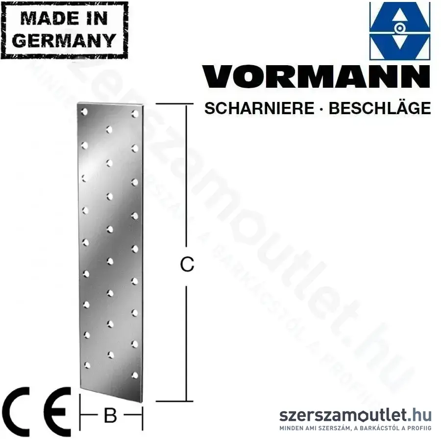VORMANN Perforált lemez 40x120mm