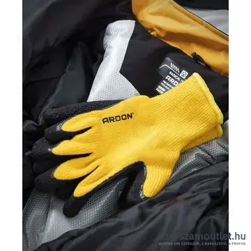 ARDON A9190 Petrax Winter Habosított latex tenyerű kesztyű (Sárga/Fekete) (v0851190)