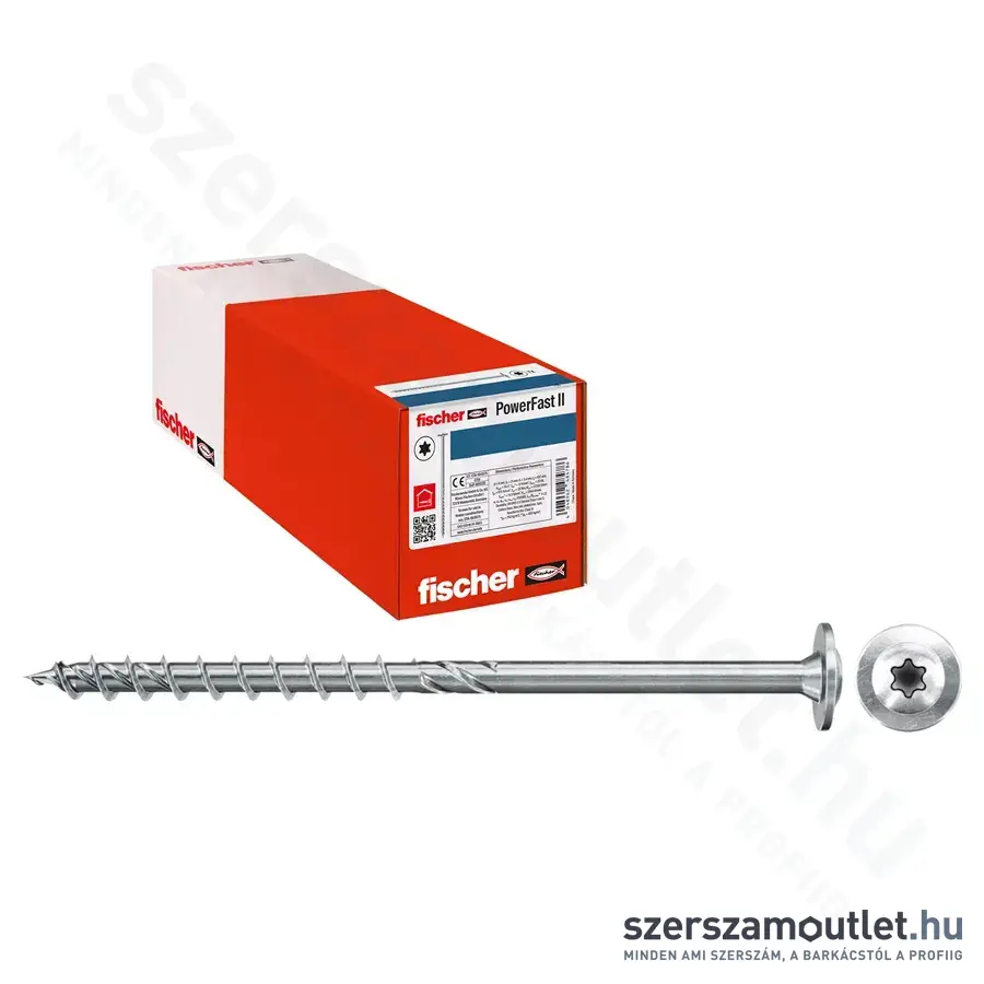 FISCHER PowerFast II WTP BC 100 Szerkezetépítő csavar, lapos fej, TX30, 6x120mm (100db/doboz)
