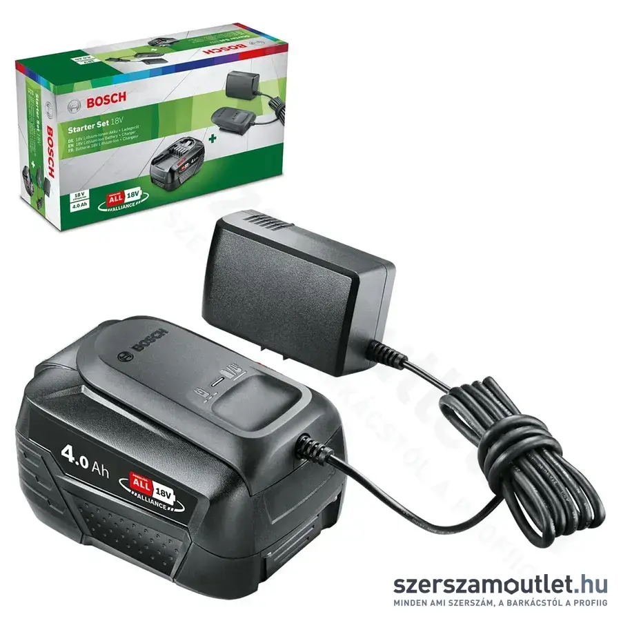 BOSCH Starter Set 18 V 4,0Ah Akku + AL18V-20 Töltő (1600A024Z5)