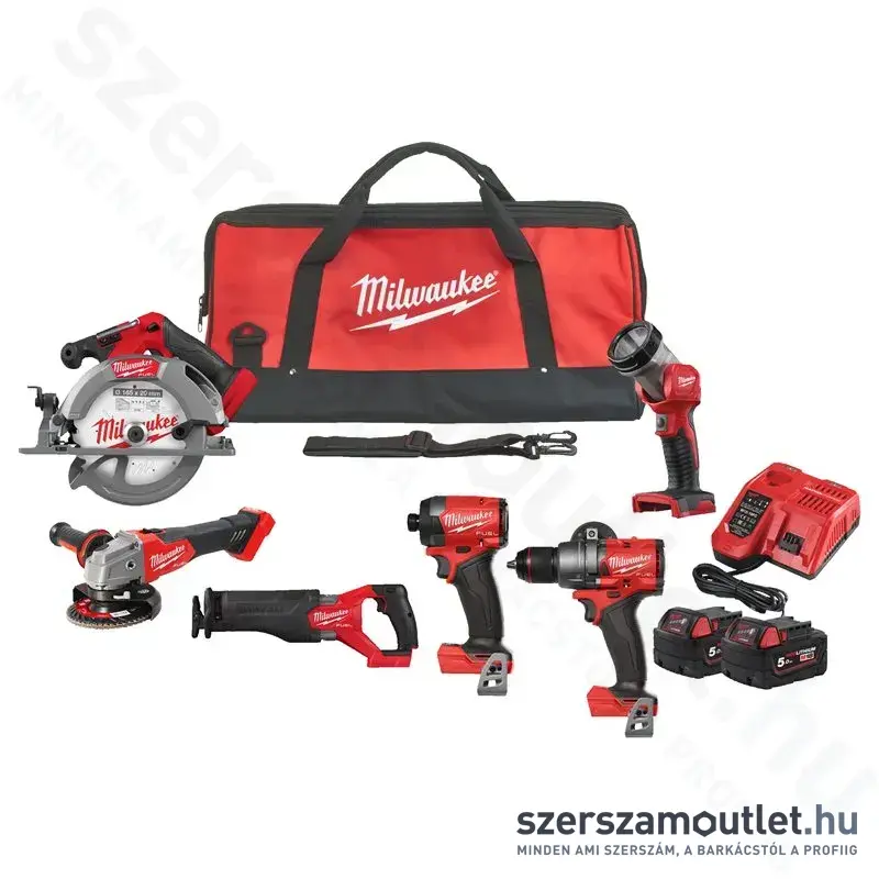 MILWAUKEE M18 FPP6G3-502B Akkus szénkefementes erőcsomag táskában (2x5,0Ah/18V)